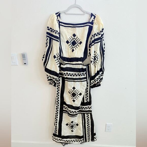 Johanna Ortiz Black White/ Ecru cutout Sachamama Ankle Dress 10 - Picture 5 of 10